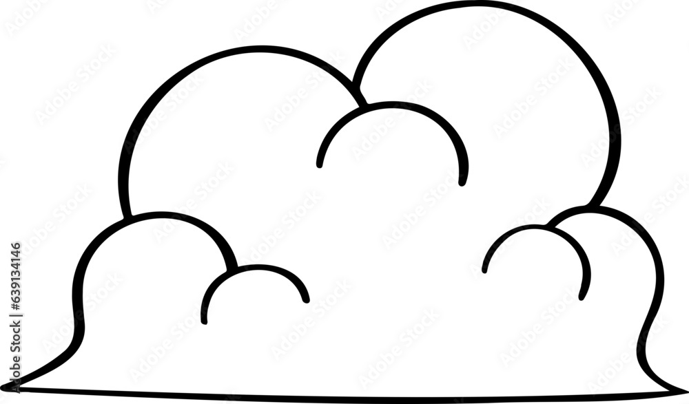hand drawn cloud illustration. hand drawn cloud illustration.