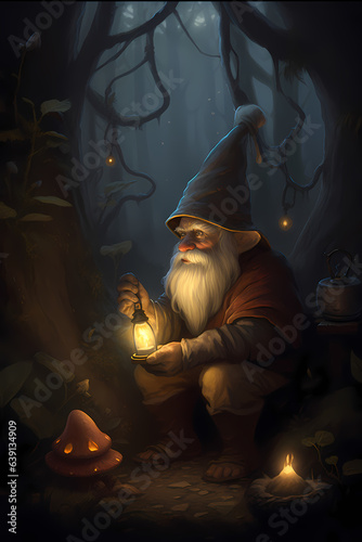 dwarf with a lantern