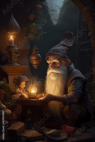 dwarf with a lantern