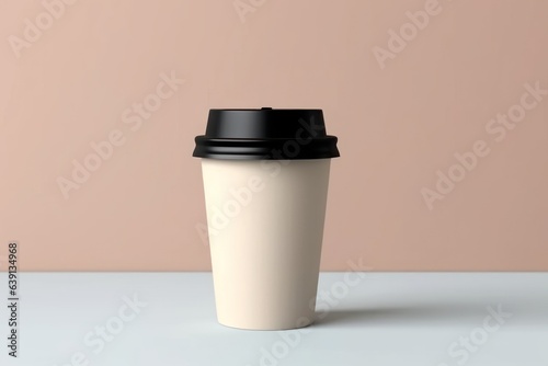 Mock up of Disposable Coffee Cups Tea Cups Paper cup Generative AI.