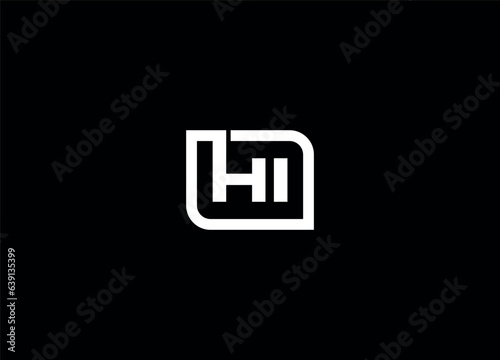HI Initial logo design and monogram logo