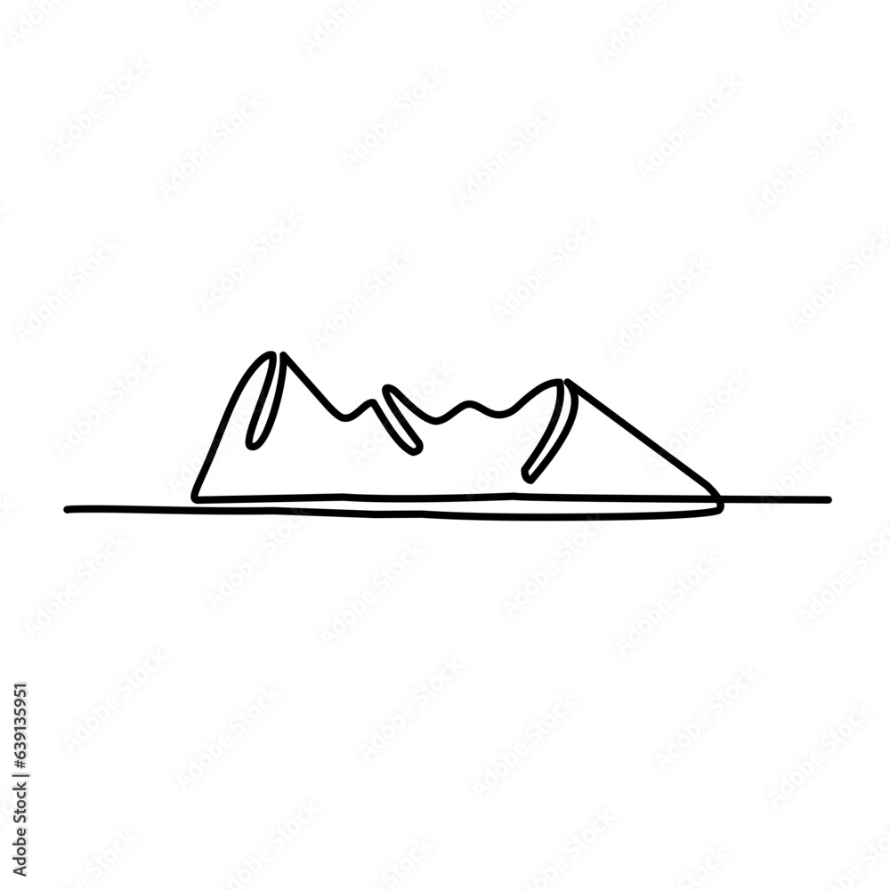 continuous mountain line drawing continuous mountain line drawing