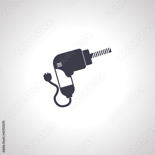 drill isolated icon. power drill icon photo