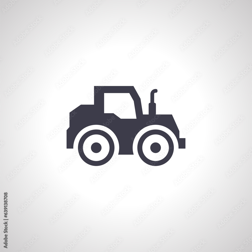 Tractor isolated icon. Tractor isolated icon.