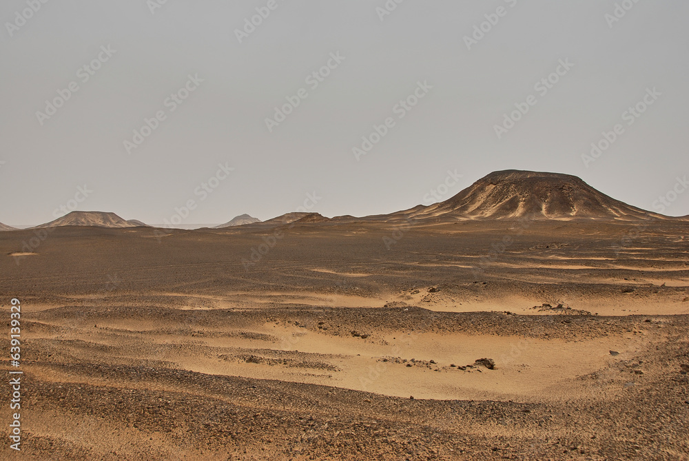 black desert in Egypt.