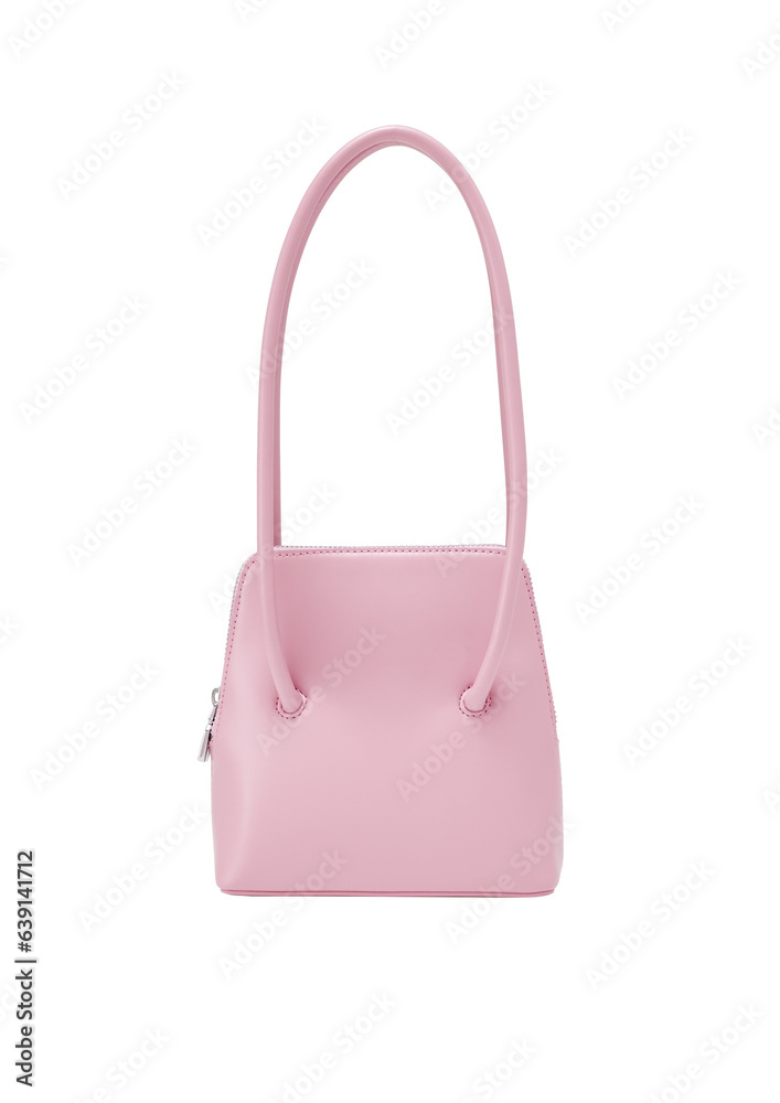 pink handbag isolated on white pink handbag isolated on white