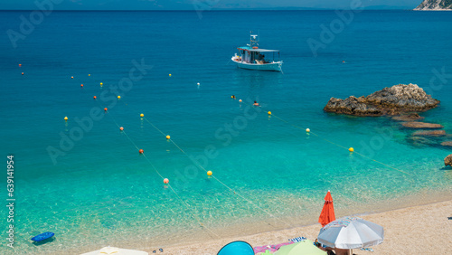 boat in the sea in Greece 