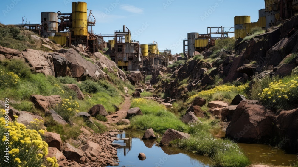 Ravaged mining site regenerated into thriving nature reserve | generative AI