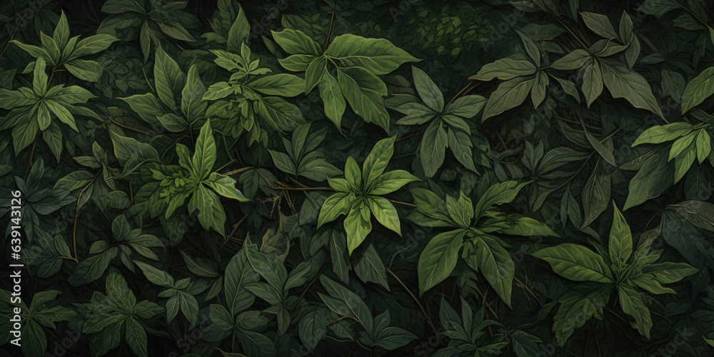Texture of Diverse Forest Foliage On A Smooth Background Created Using Artificial Intelligence Texture of Diverse Forest Foliage On A Smooth Background Created Using Artificial Intelligence