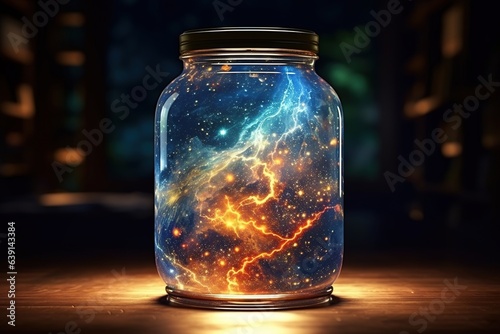 Photo the entire universe contained inside a glass