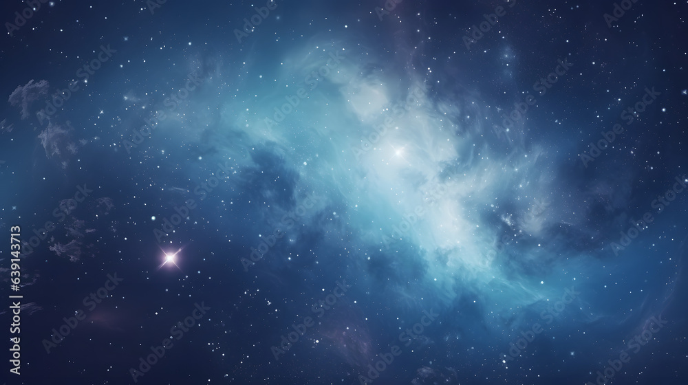 Naklejka premium Night sky - Universe filled with stars, nebula and galaxy