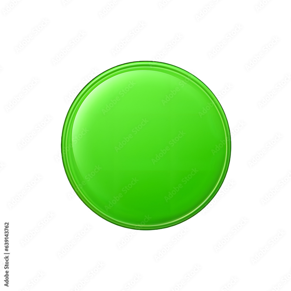  green round badge, round isolated