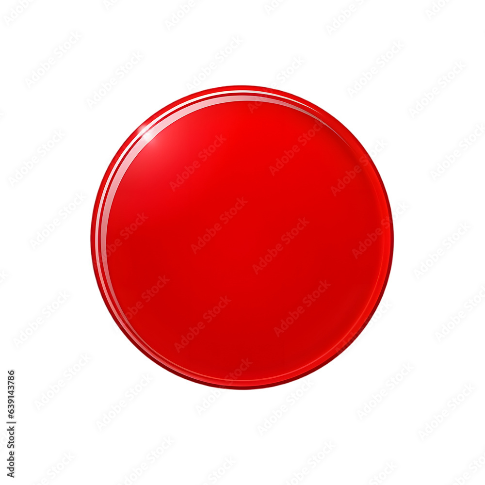 red round badge, round isolated