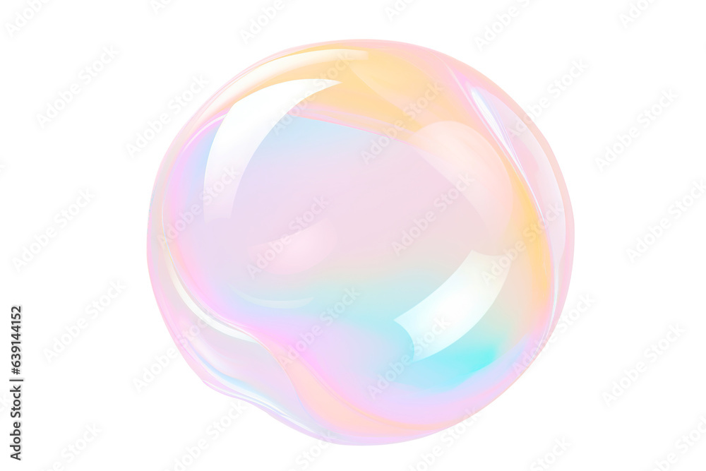 Iridescent soap bubble on multicolored Iridescent soap bubble on multicolored