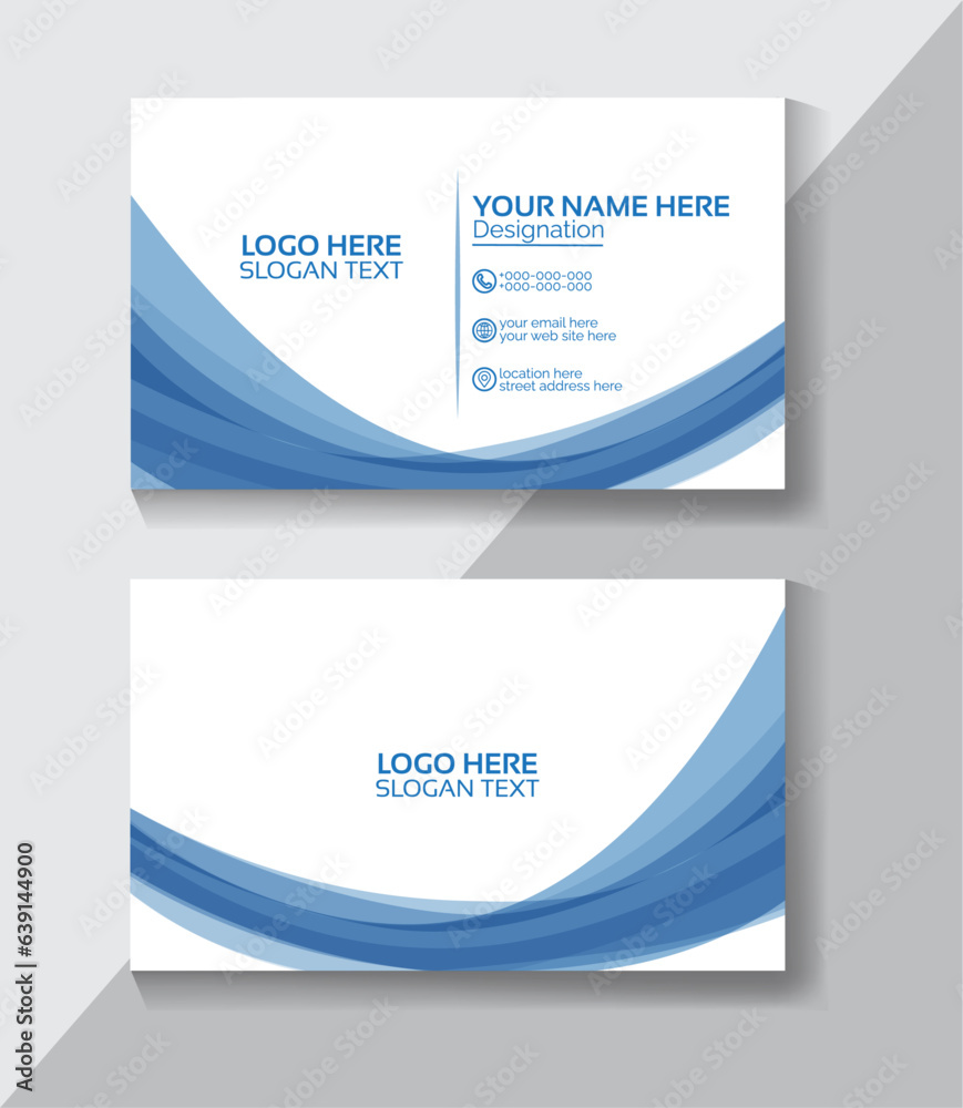 Elegant corporate business card template.