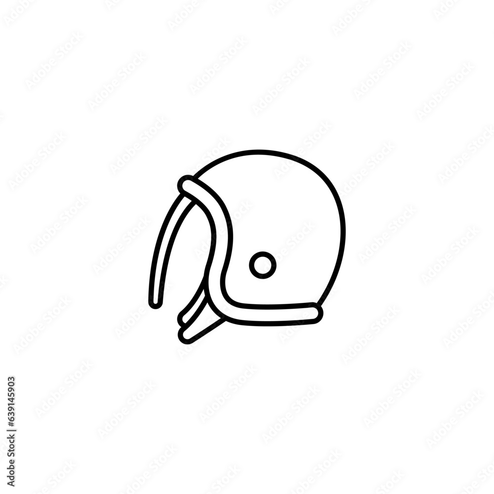 Helmet line icon vector design Helmet line icon vector design