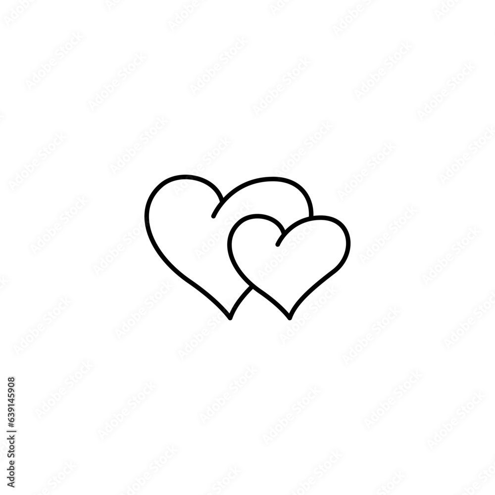 Heart line icon vector design