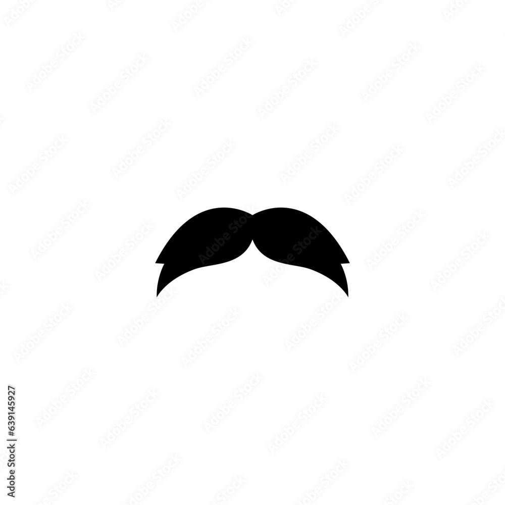 Mustache icon flat vector illustration Mustache icon flat vector illustration