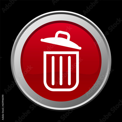 Delete button symbol. Web button. vector