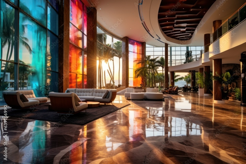 modern luxury hotel lobby 