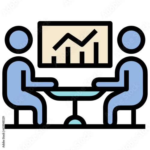 Business chart icon symbol image vector. Illustration of growth diagram data graphic pictogram infographic design image