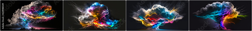Nice and bright visual design. Captures the mysterious and dramatic essence of clouds. The contrast between darkness and light creates a breathtaking effect.