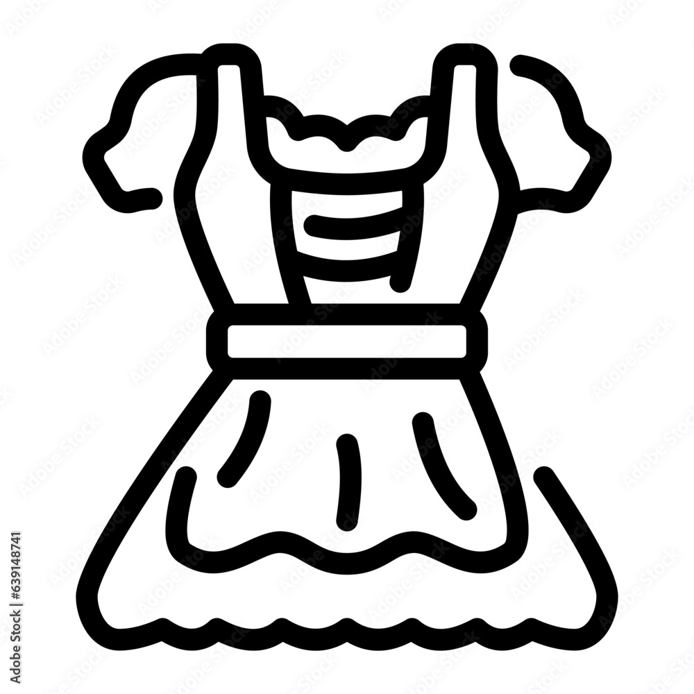 Minimalist Dirndl Line Icon Vector Design and Illustration Template for Creative Projects vector design and illustration template Minimalist Dirndl Line Icon Vector Design and Illustration Template for Creative Projects vector design and illustration template