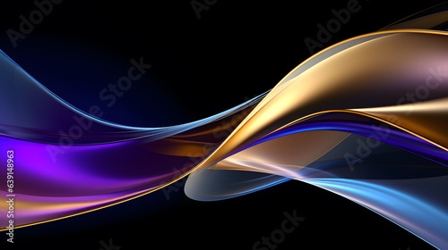 abstract background with smooth lines in purple, orange and yellow colors