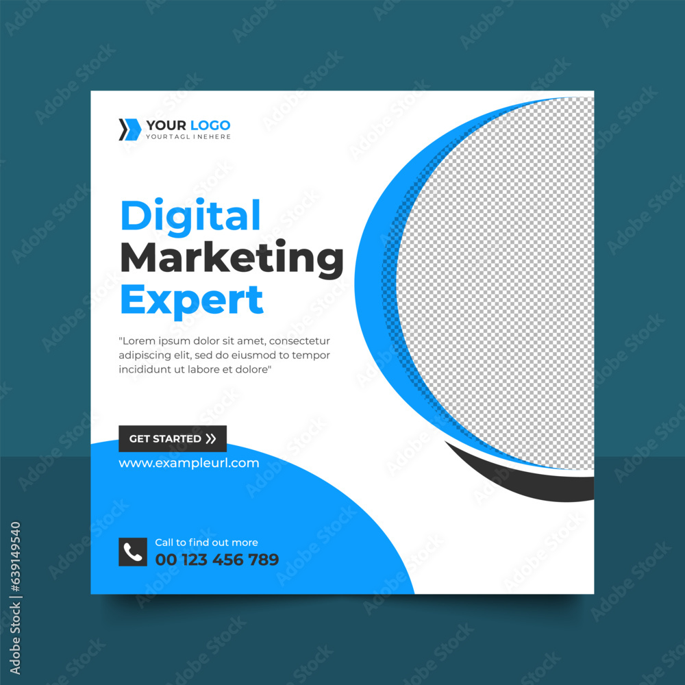 Digital business marketing banner for social media post template Digital business marketing banner for social media post template