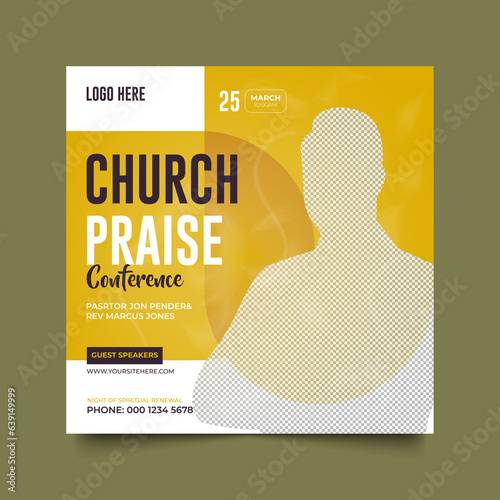 Christian Church worship invitation print flyer or poster template. Christian prayer event flyer, Christ Religious flyer Church service event flyer or leaflet design