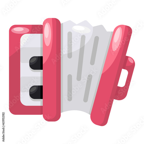 Minimalist Accordion Flat Icon Vector Design and Illustration Template for Creative Projects vector design and illustration template