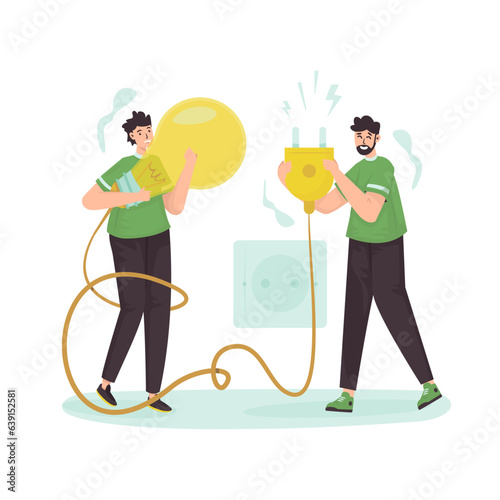 Teamwork brainstorming problem solve ideas illustration