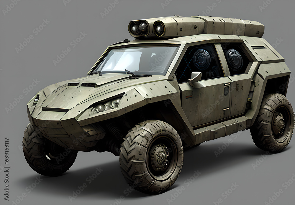 Future combat vehicle concept cyberpunk style, Generative AI Future combat vehicle concept cyberpunk style, Generative AI