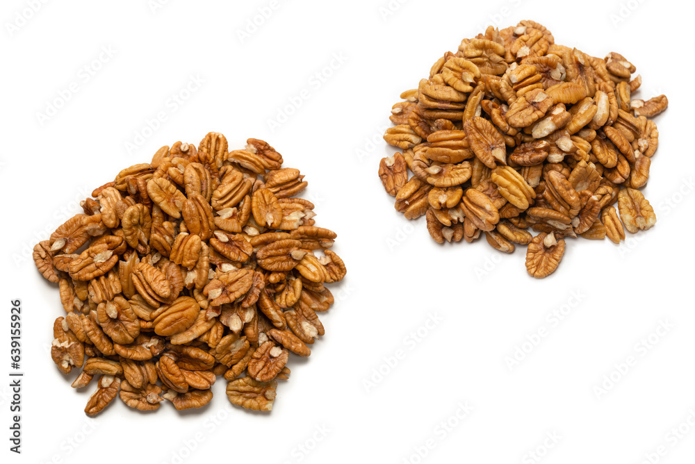 Pecan-nut isolated on white background. Pecan-nut isolated on white background.