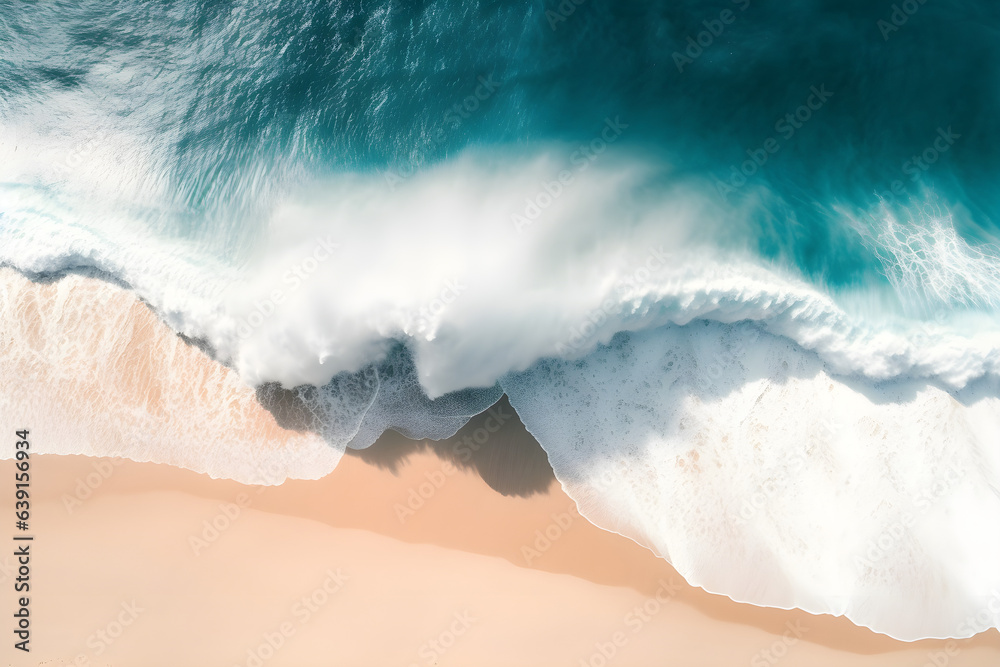 Fototapeta premium ocean breaks on shore