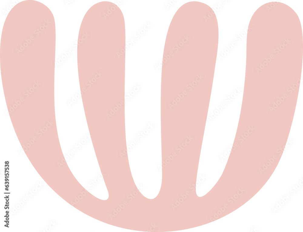 Abstract hand drawn leaves branch shape Abstract hand drawn leaves branch shape