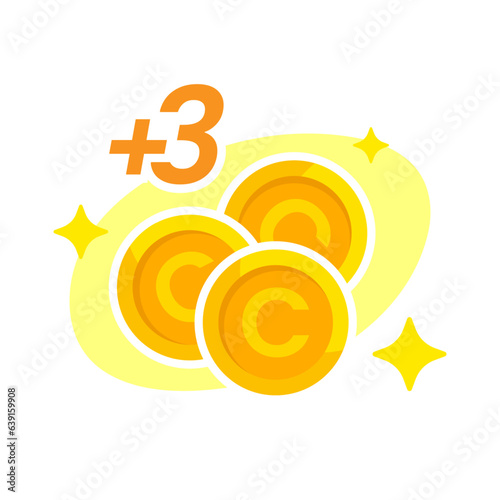 success to collect coin or point concept illustration flat design vector eps10. simple, modern graphic element for landing page, empty state ui, infographic