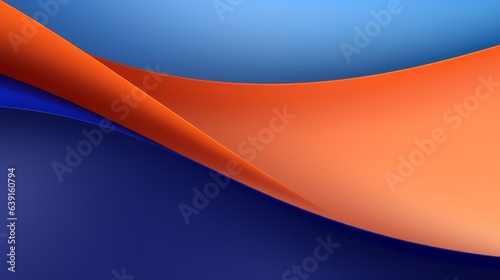 Free Download Minimalist blue an orange background. Beautiful illustration picture. Generative AI - GFXLoad