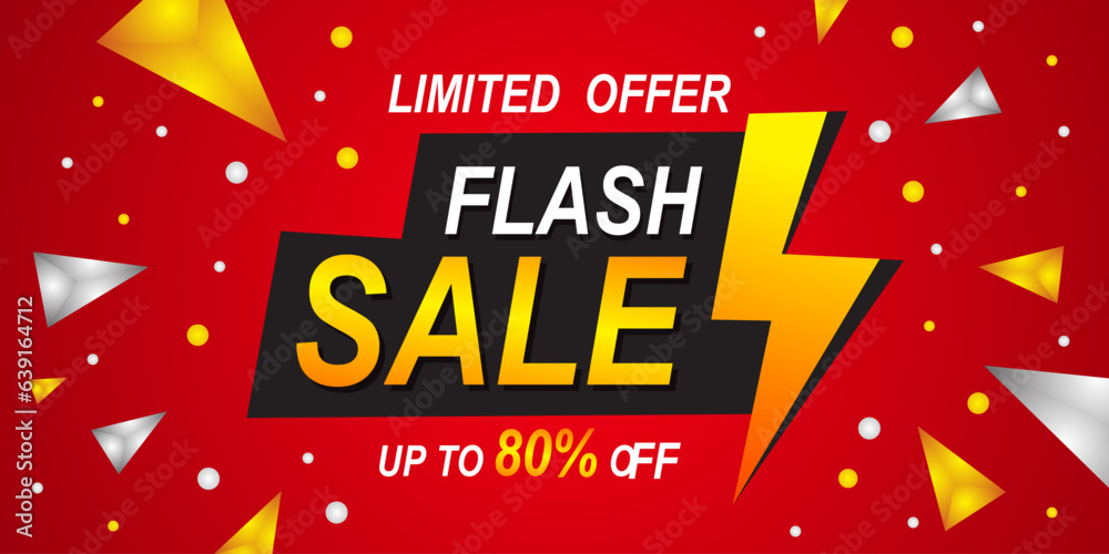 Flash sale banner template design for web or social media. Flash sale banner template design for web or social media.
