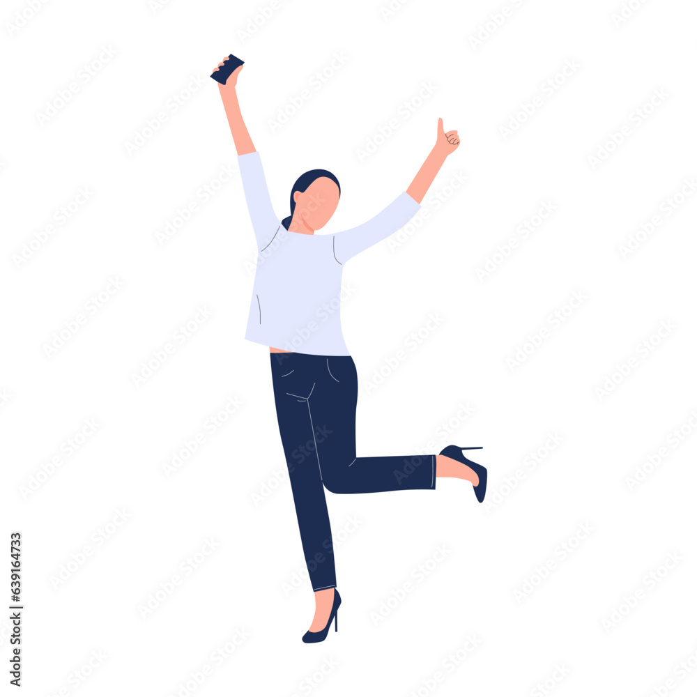 vector illustration of people jumping for joy vector illustration of people jumping for joy