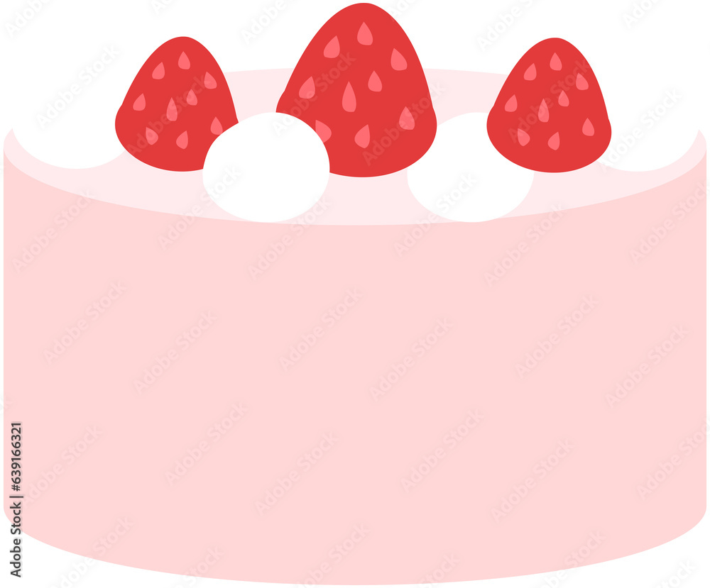 Strawberry Birthday Cake Icon