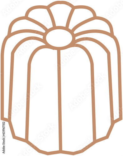 Canelé Food Outline Icon photo