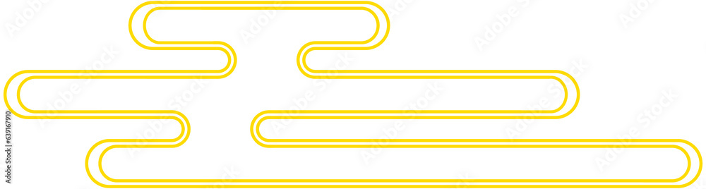 Chinese yellow cloud line icon Chinese yellow cloud line icon