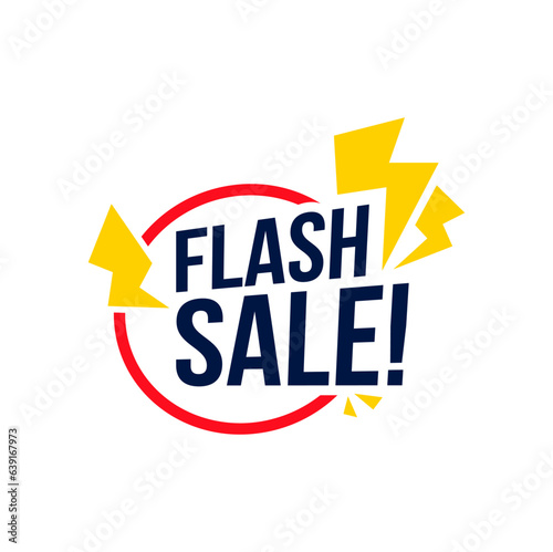 flash sale concept illustration simple template post icon for media secila background. flash sale business vector design. 
