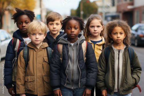 African and American children, boys and classmates, education, elementary school, friendship