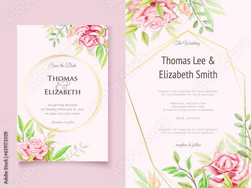 Floral Watercolor Wedding Invitation Template