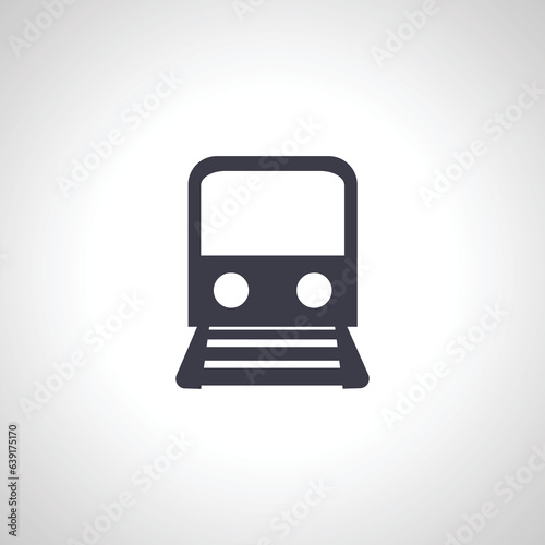 train icon. train isolated icon on white background photo