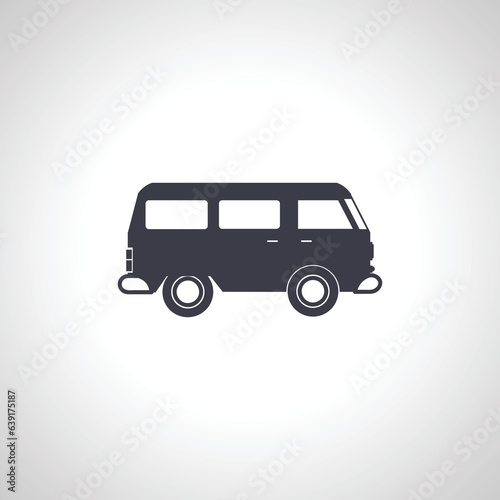 minivan isolated icon on white background