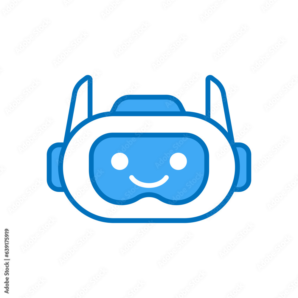 Robot Head Avatar Vector Design. Cartoon Robot Head Icon Robot Head Avatar Vector Design. Cartoon Robot Head Icon