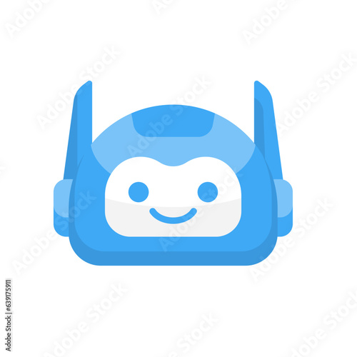 Robot Head Avatar Vector Design. Cartoon Robot Head Icon